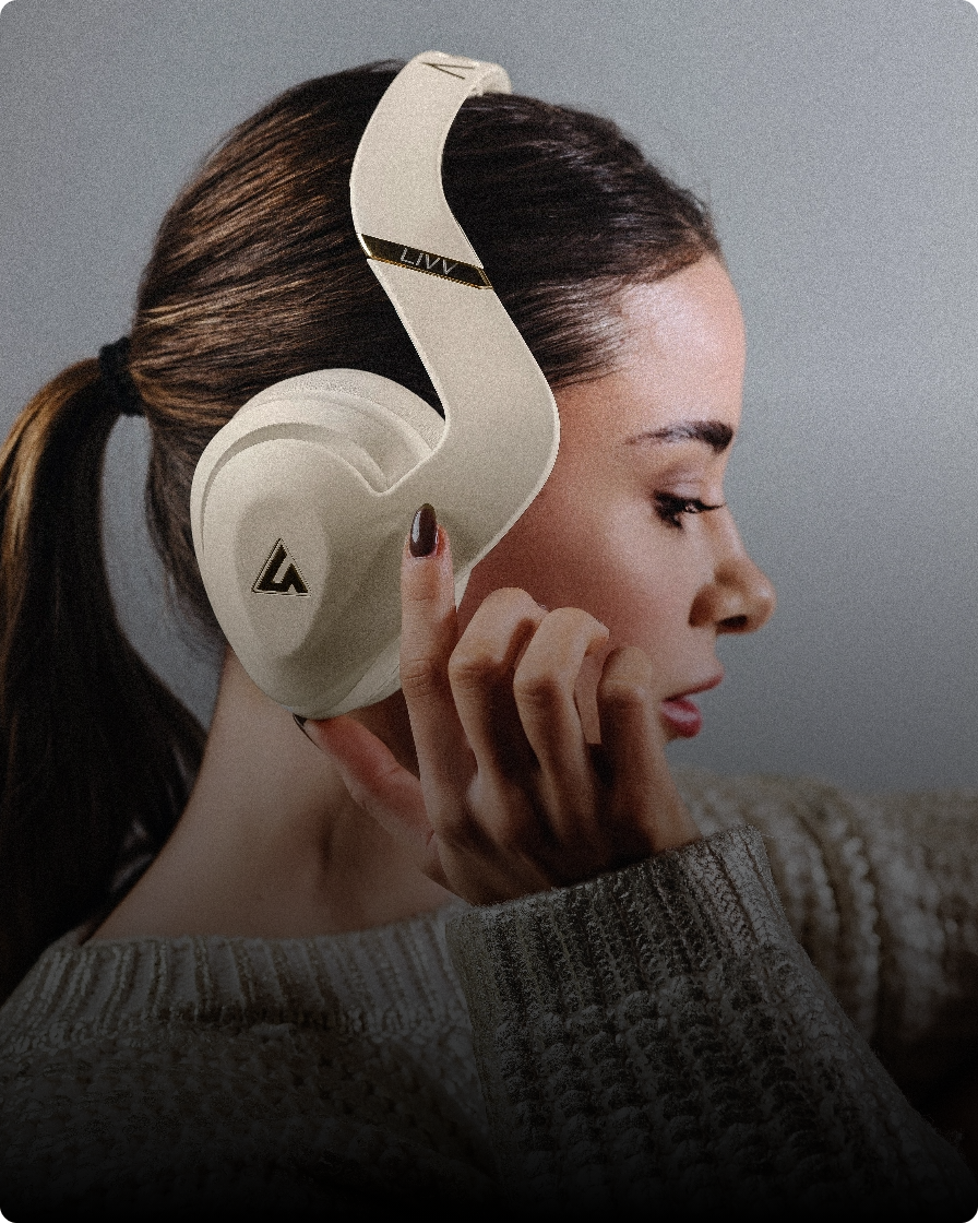 Over Ear Sport Headphone Creme Color