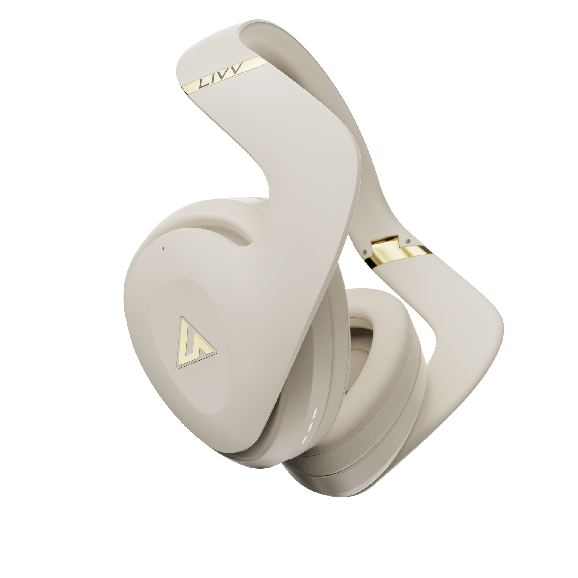 LIVV Pro Over Ear Sport Headphone Creme Color